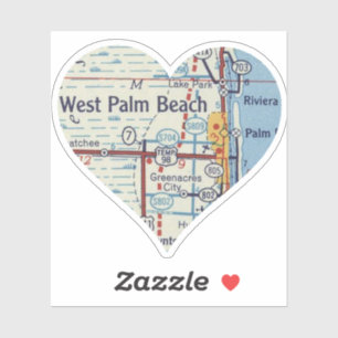Pegatina Mapa de cosechas de West Palm Beach