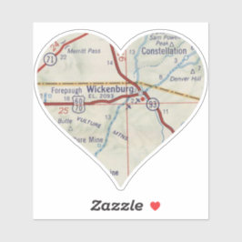 Pegatina Mapa de cosechas de Wickenburg Arizona