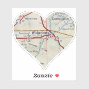 Pegatina Mapa de cosechas de Wickenburg Arizona