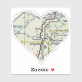 Pegatina Mapa de Cove Fort Utah