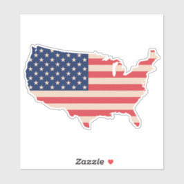 Pegatina mapa de EE.UU.