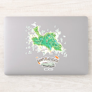 Pegatina Mapa de Hampstead Heath Londres Inglaterra