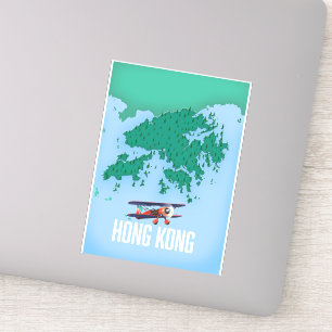 Pegatina Mapa de Hong Kong