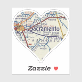 Pegatina Mapa de la cosecha de amor de Sacramento