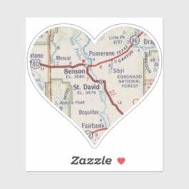 Pegatina Mapa de la cosecha de Benson AZ