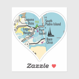 Pegatina Mapa de la época de Port Isabel TX