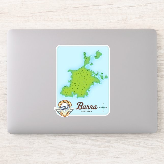 Pegatina Mapa de la esclusa de Barra (Ordenador)