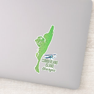 Pegatina Mapa de la isla Cumberland Georgia
