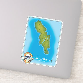Pegatina Mapa de la Isla de Bute