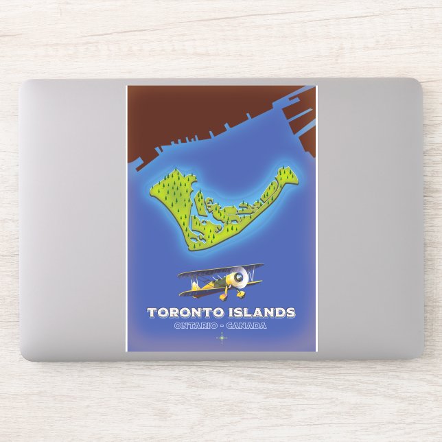 Pegatina mapa de las Islas de Toronto, Ontario, Canadá (Ordenador)