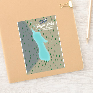Pegatina Mapa de Peyto Lake Canadian Rockies