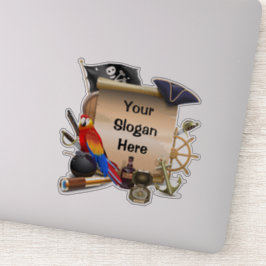Pegatina Mapa de piratas personalizados
