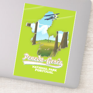 Pegatina Mapa de Portugal del parque nacional Peneda-gerês