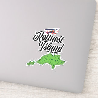 Pegatina Mapa de Rottnest Island Australia