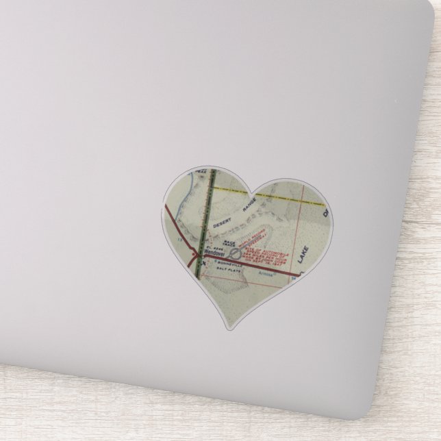 Pegatina Mapa de Salt Flalts de Bonneville (Detalle)