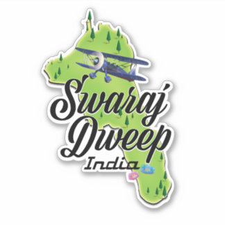 Pegatina Mapa de Swaraj Dweep India