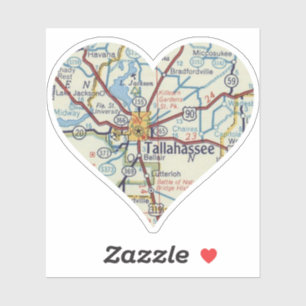 Pegatina Mapa de Tallahassee