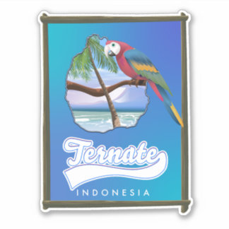 Pegatina Mapa de viajes de la Isla Nias Indonesia