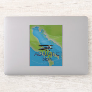 Pegatina Mapa de vuelo del Mar Adriático