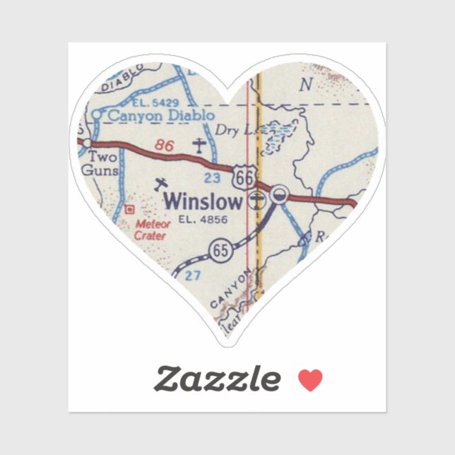 Pegatina Mapa de Winslow (Hoja)