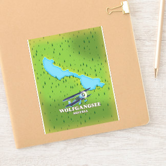 Pegatina Mapa del lago de Austria