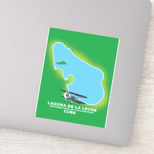 Pegatina Mapa del lago Laguna de la Leche Cuba