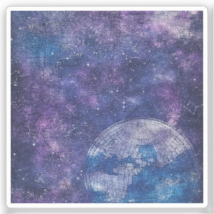 Pegatina Mapa del mundo de la época celestial (12)