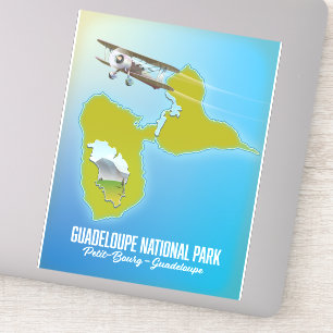 Pegatina Mapa del Parque Nacional de Guadalupe