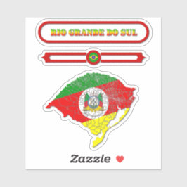 PEGATINA MAPA DO RIO GRANDE DO SUL. SAMER BRASIL