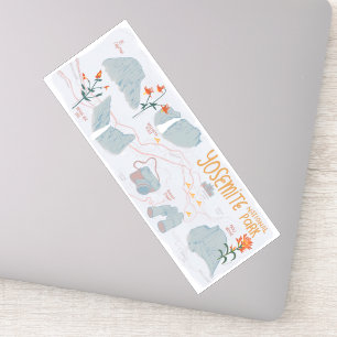 Pegatina Mapa ilustrado California nacional del parque de