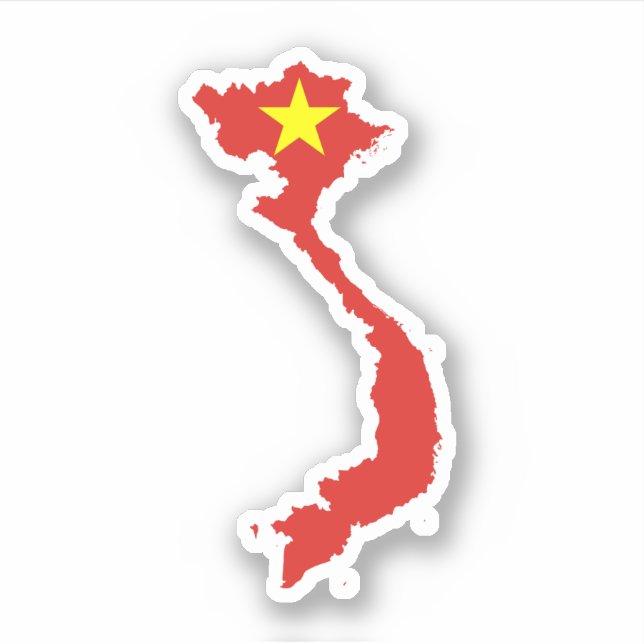 Pegatina Mapa/indicador de Viktor t Nam (Anverso)