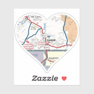 Pegatina Mapa Kanab Utah