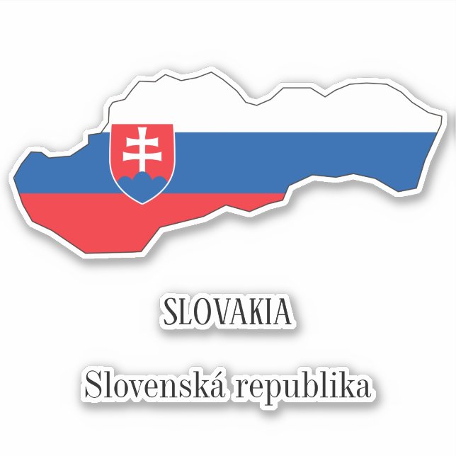 Pegatina Mapa patriótico con bandera de Eslovenia