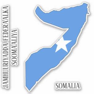 Pegatina Mapa patriótico con bandera de Somalia