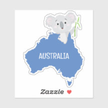 Mapa personalizado de Australia con Grey Koala