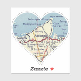 Pegatina Mapa retro de la Nueva Escocia Antigonza