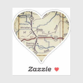 Pegatina Mapa retro de Matador TX