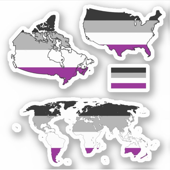 Pegatina Mapas del Orgullo Ace I (Anverso)