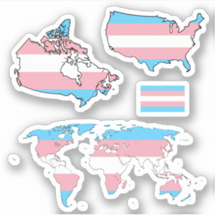 Pegatina Mapas del Orgullo Trans I