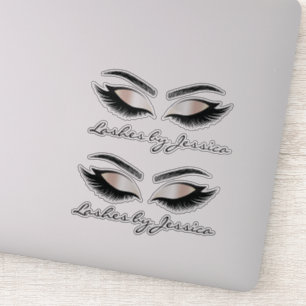 Pegatina maquillaje de moda de lujo con brotes