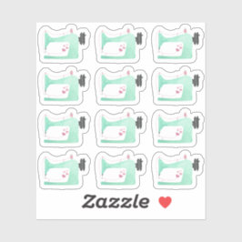 Pegatina Máquina de coser acuarela Shabby Chic Page Planner