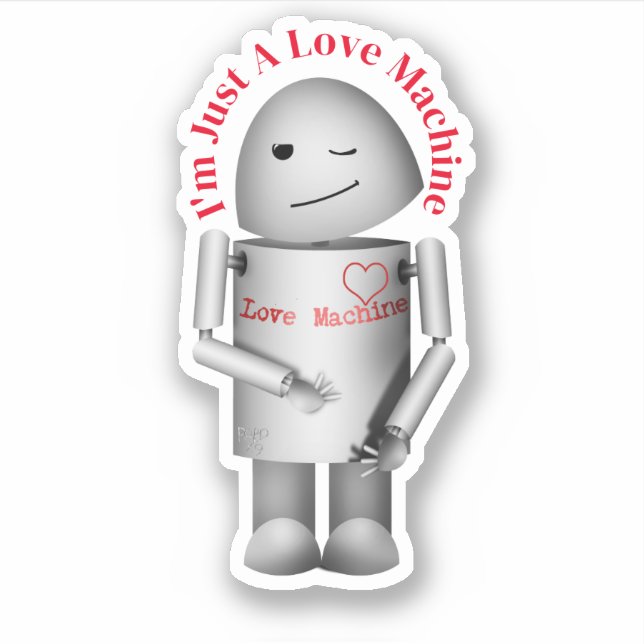 Pegatina Máquina del Amor San Valentín (Anverso)