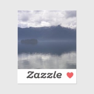 Pegatina Mar de Alaska en tonos azules