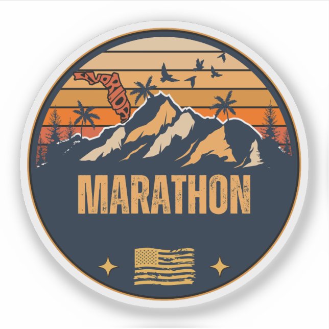 Pegatina Marathon, Florida  (Anverso)