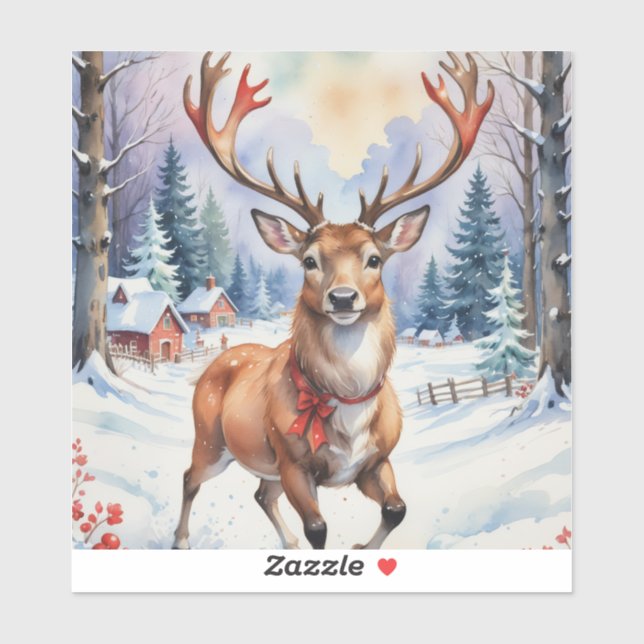 Pegatina Maravilla de renos: colisos de vacaciones (Hoja)