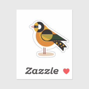 Pegatina Marca de dibujo abstracto de pájaro hermosa