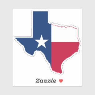 Pegatina Marca de forma de contorno de Texas