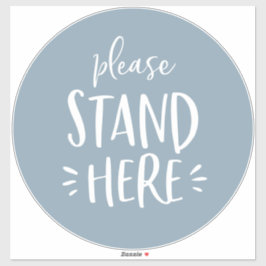 Pegatina Marcador de piso grande Covid-19 de distanciamient
