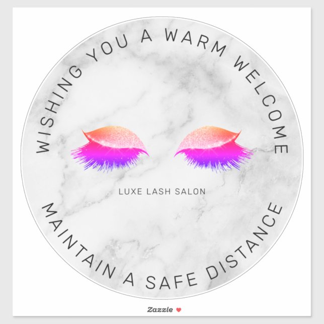 Pegatina Marcador holográfico de salón arcoiris a distancia (Hoja)