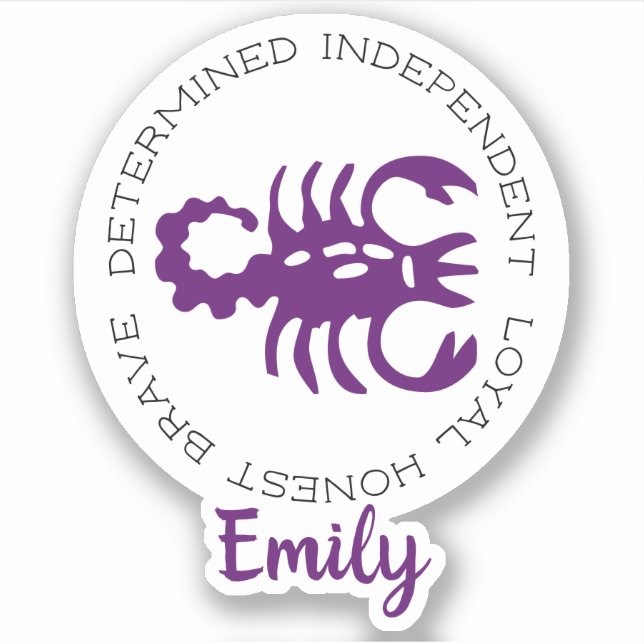 Pegatina Marcadores de signos de estrella de zodiaco de Sco (Anverso)